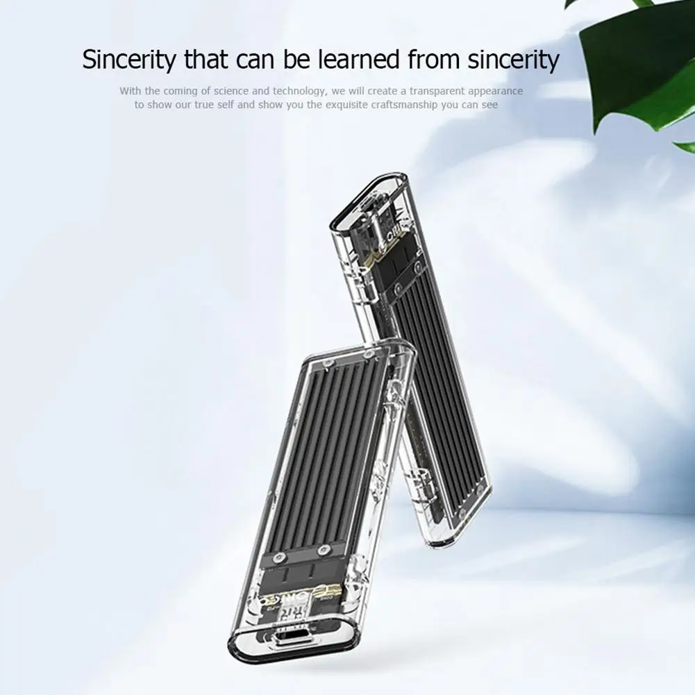 ORICO M2 SSD чехол M.2 к USB Type C прозрачный корпус жесткого диска NVME для PCIE NGFF SATA M/B Ключ