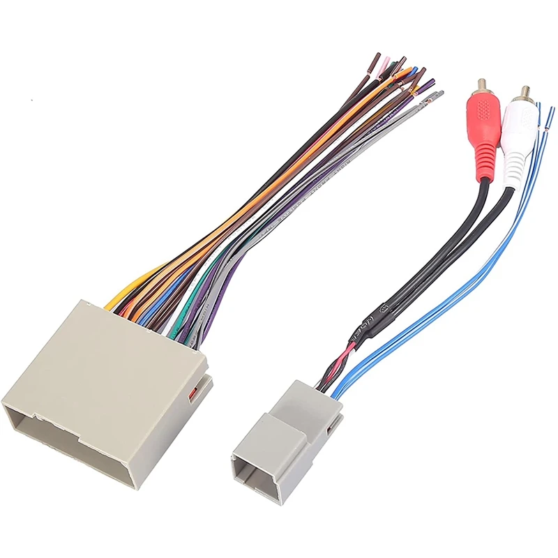 

5521-11 Car Stereo CD Player Wiring Harness Set Wire Radio Adapter 2 RCA Connector for Ford Freestar 2004-2007