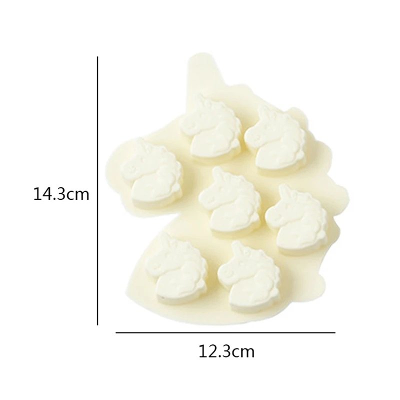 

7 Cavity Unicorn Silicone Cake Mold DIY Horse Shape Candy Biscuit Baking Tool Decorating Cookie Chocolate Bakeware Pastry Mould