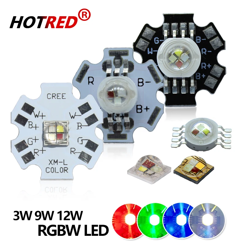 LED RGB RGBW RGBWY RGBWYV 3W 4W 5W 6W 15W 18W CREE 10W XML High Power Bead 4pin 6pin 8pin 10pin 12pin Colorful Chip Stage lights