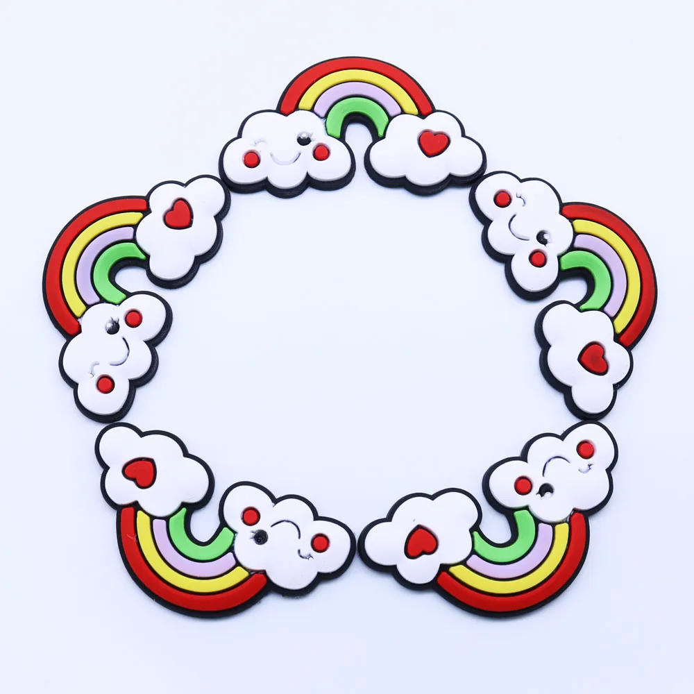 20 ПВХ серии радуги наклейки на холодильник Рюкзак украшения мобильного телефона