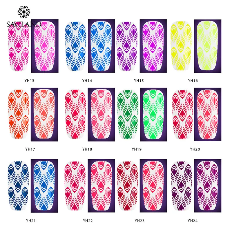 SAVILAND неоновый флуоресцентный гель для штамповки ногтей замачиваемый штамп