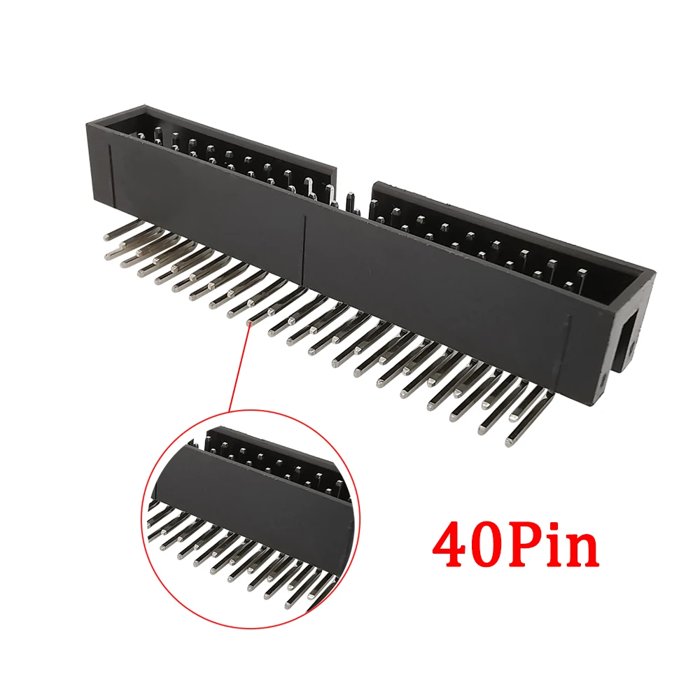 50Pcs DC3 Male IDC Box Headers 2.54mm Pitch ISP JTAG Socket Connector 8/10/14/16/20/26/30/34/40/50 Pin Right Angle Double-spaced - купить по