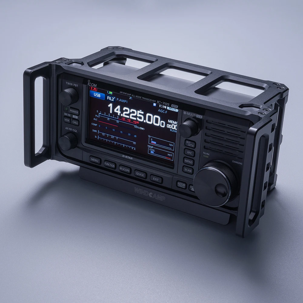 WINDCAMP Design ARK-705 Shield Case Carry Cage Radio Protector Case For ICOM 705 IC-705 CNC Mounting Bracket