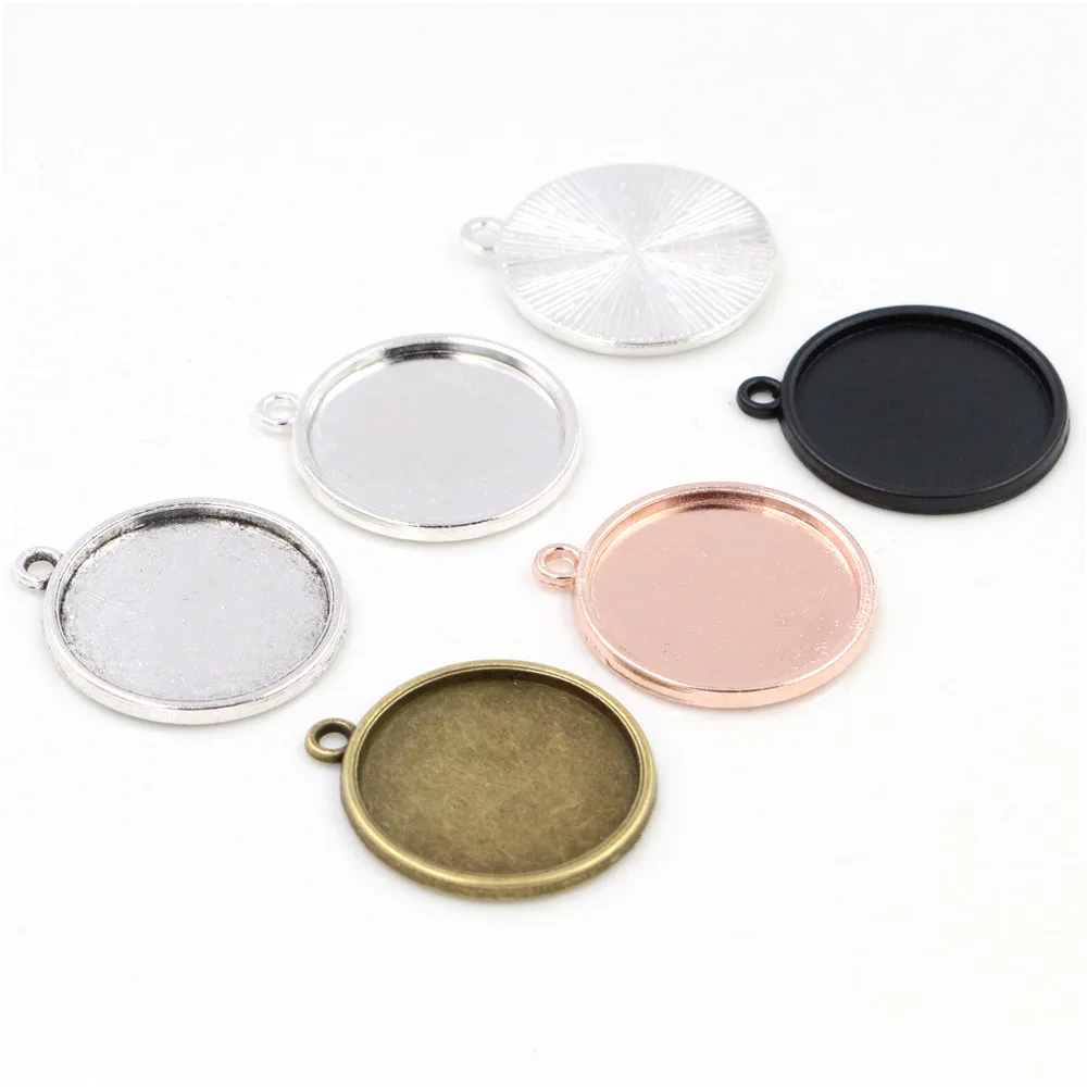 

10 шт., 20 мм, внутренний размер, классический, 5 цветов, односторонний, простой стиль, кабошон, основа, подвеска с подвеской