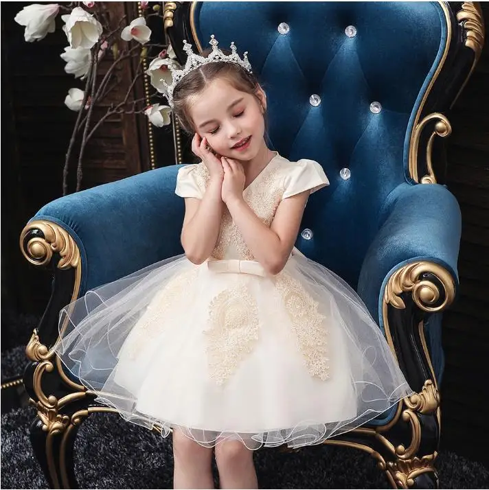 Новинка кружевное платье принцессы с вышивкой для выпускного вечера Детские