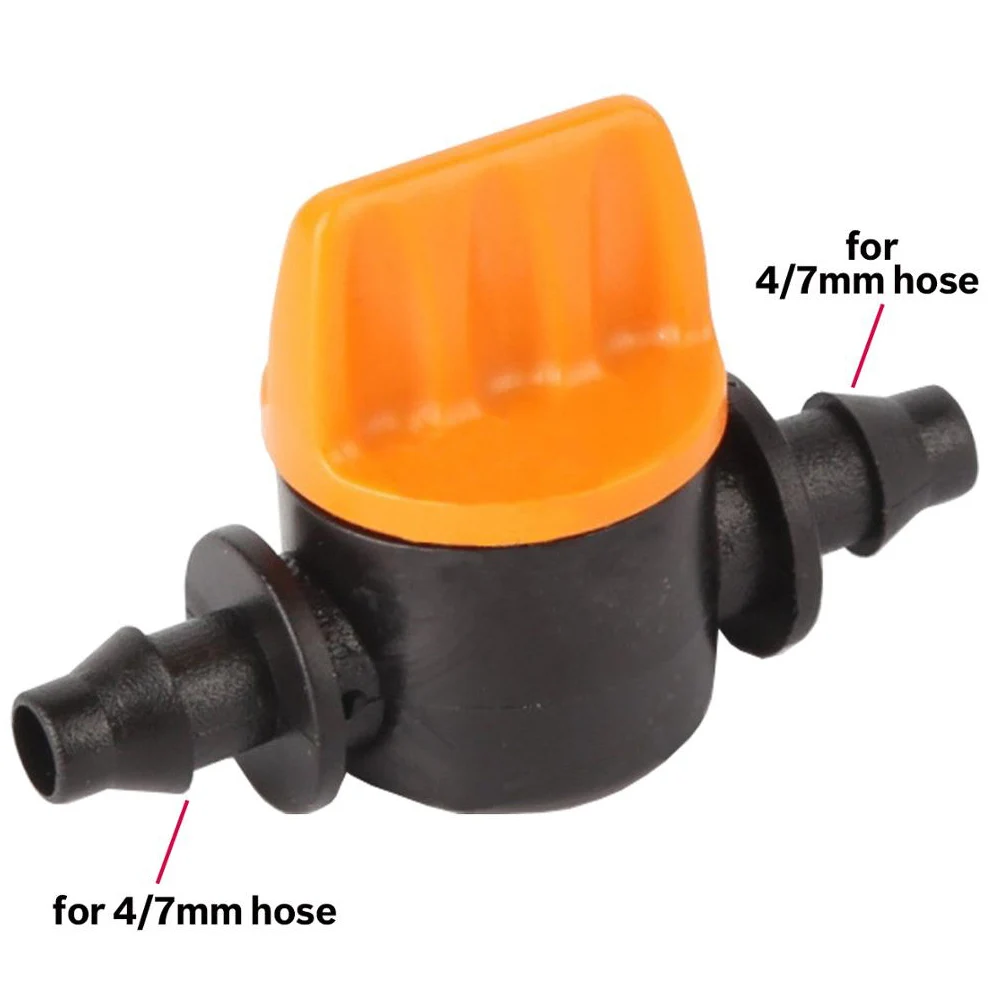 

20Pcs Garden Hose Mini Valve 1/4'' Barbed Water Flow Control Valve For 4/7mm Hose Garden Drip Joints Irrigation Tools