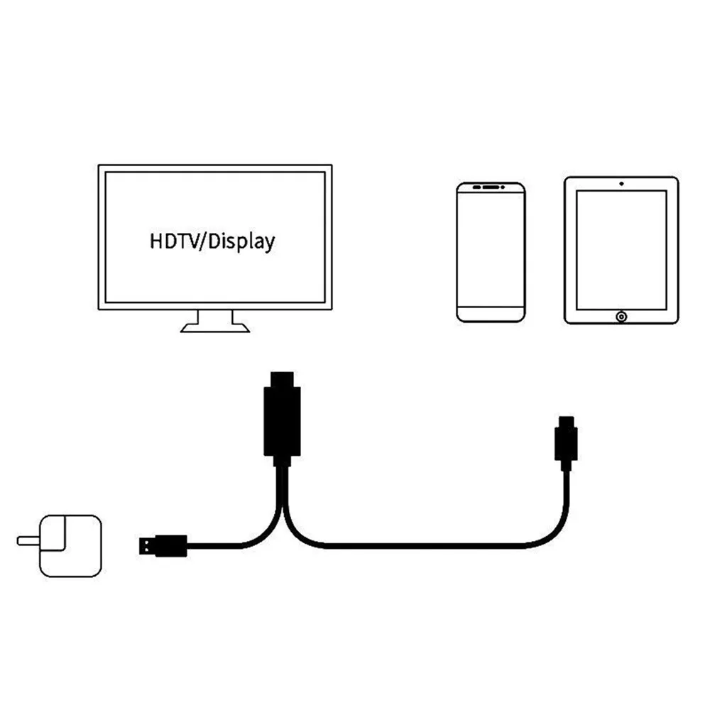 Кабель HDMI для Samsung Galaxy S8 S9 S10 Note 8 Note9 Note10 LG Macbook HD Type-C адаптер видеосъемки с телефона