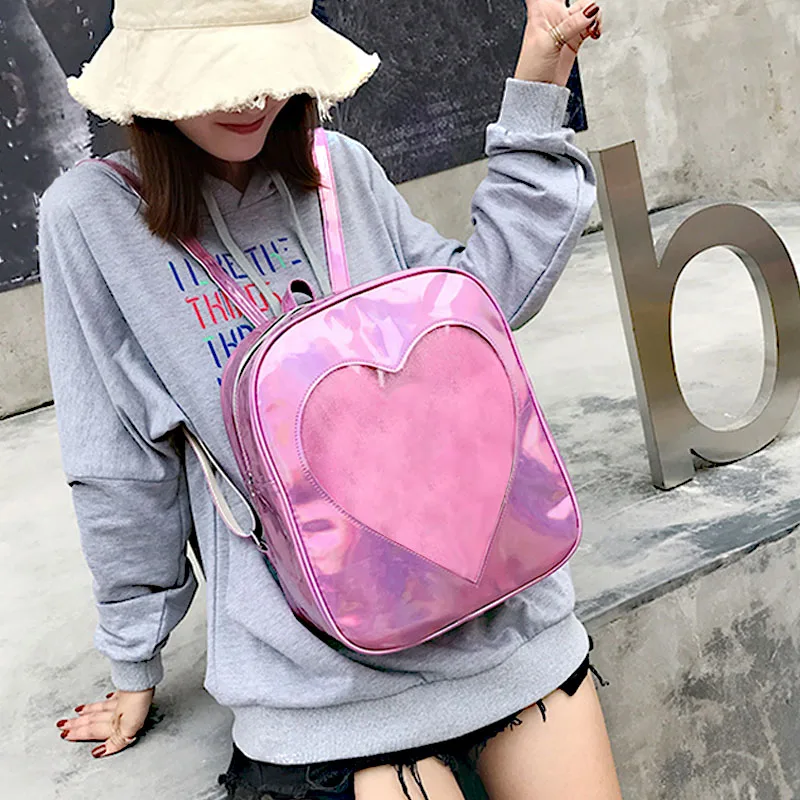 2019 рюкзаки для девочек прозрачные сумки Ita в форме сердца школьные на плечо