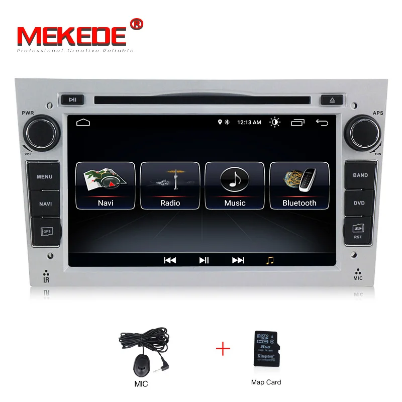 silver MEKEDE Android 8,1 Автомобильная dvd-навигационная система плеер для Opel Astra Vectra Antara Zafira Corsa с SWC WIFI BT 3g - Цвет: silver