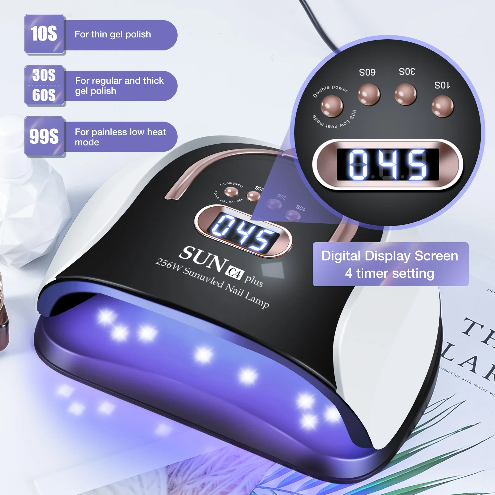 УФ-лампа SUN C4 Plus для сушки гель-лака 57LED с датчиком движения | Красота и здоровье