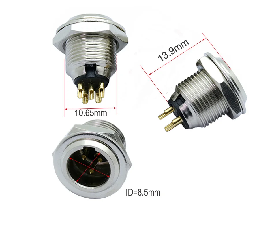 

100pcs/lot Mini XLR 3Pin 4Pin 5Pin 6Pin Male Panel Chassis Socket Screw Mount Small Plug XLR Microphone MIC Audio Connector