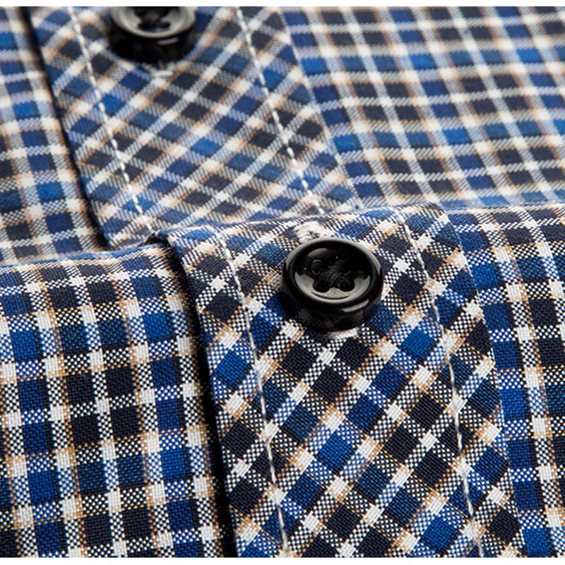 

MACROSEA Men's Striped/Plaid Dress Formal Shirts Classic Style Men's Patchwork Contrast Color Leisure Shirts Men Casual Shirt