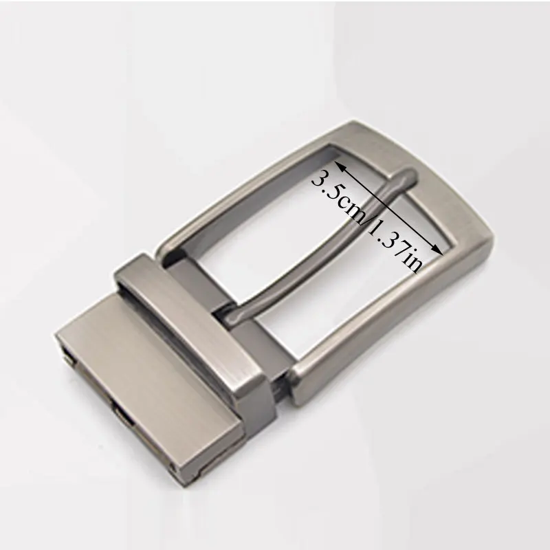 1PC 35mm Metal Men Belt Buckle Clip Rotatable Bottom Single Pin Half DIY Replacement Gray Silver Craft Strap |