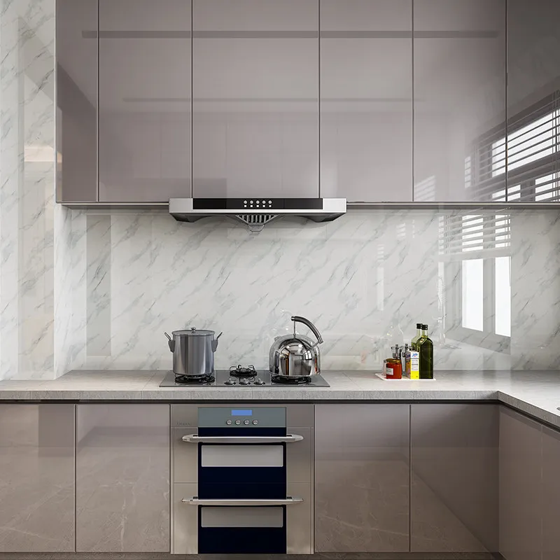 Мраморные водонепроницаемые клейкие стикеры для обновления кухни и ванной ПВХ