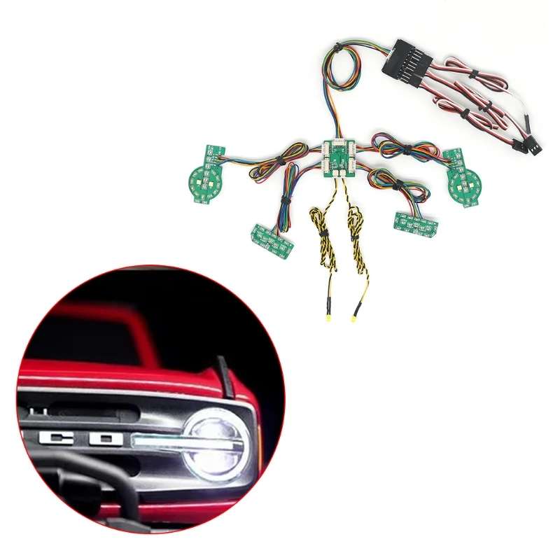 

090B Complete Light Kit for Toy Car Simulation Cars Accessories Ideal Tool for Car Lovers Gift for DIY Lovers and Adults