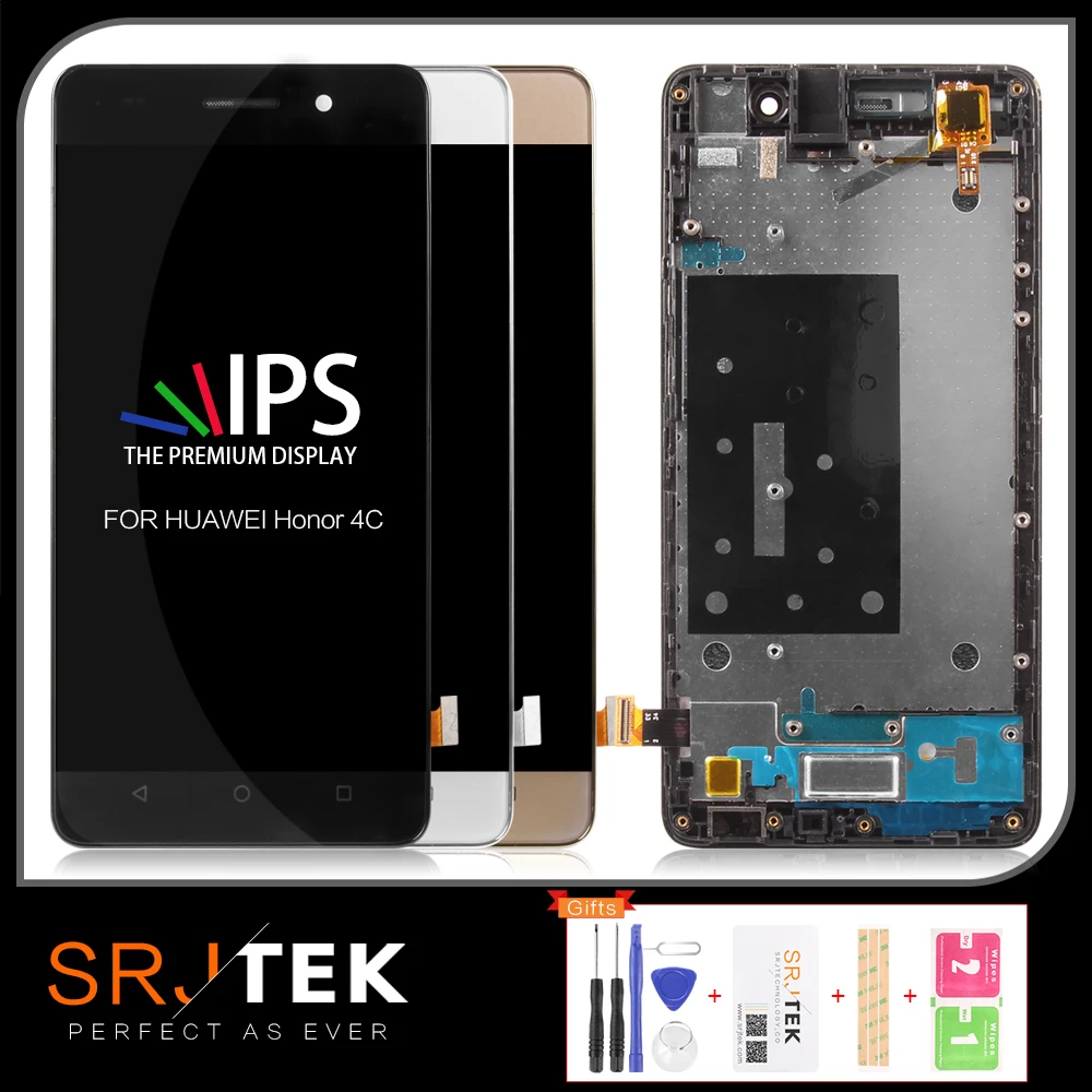 Сенсорный ЖК-экран SRJTEK для Huawei Honor 4C матричный дигитайзер датчик стекло с рамкой G