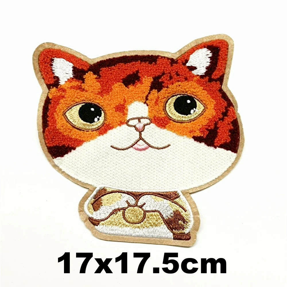 

Apparel large embroidery big cats cartoon patches for clothing AM-3425