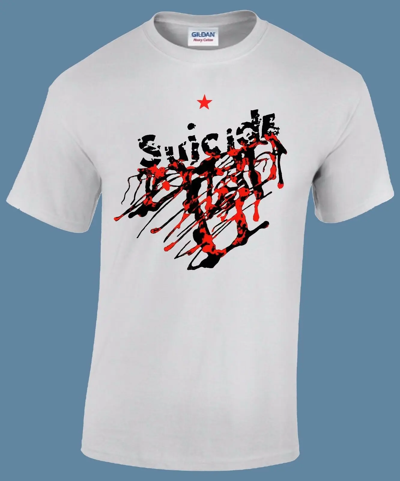Футболка с надписью Suicide (Alan Vega Talking Head Swans Neu Youth Devo)| |