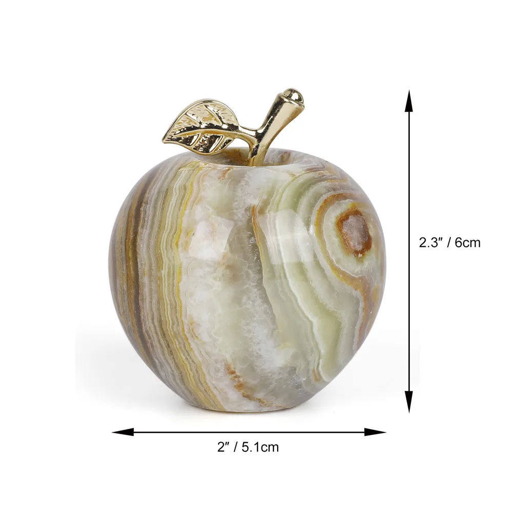 

1PC Natural Crystal Marble Crystal Apple Mineral Jewelry Home Study Decoration Couple Decoration DIY Gift Free Shipping