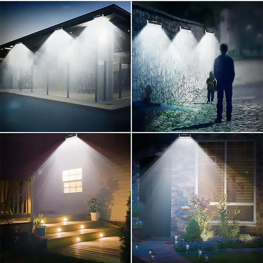 Outdoor Solar Lamp PIR Motion Sensor Wall With Remote Control Dimmable Light Emergency Garden Security Night | Лампы и освещение