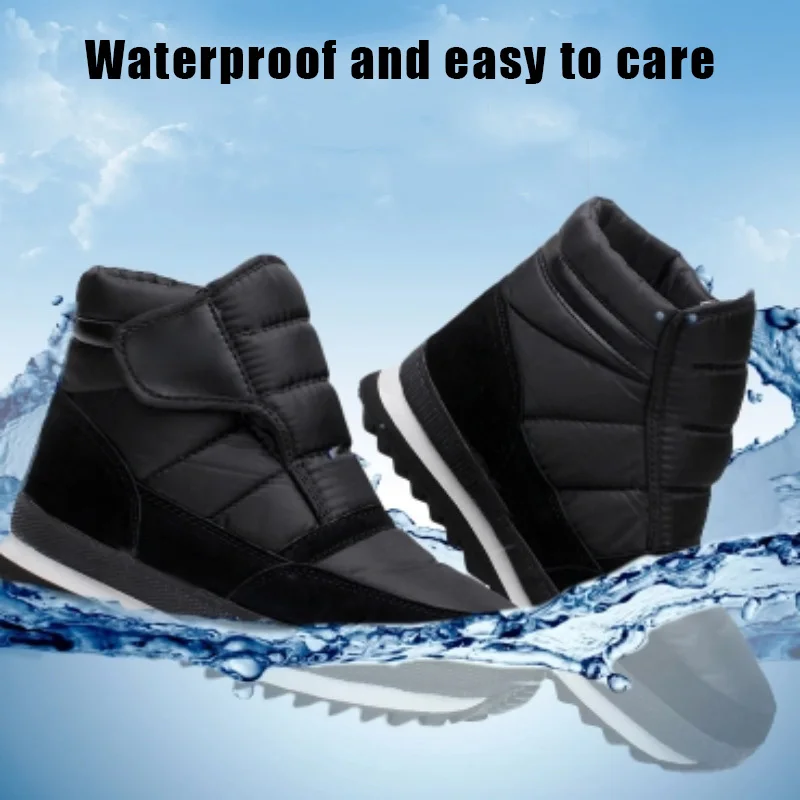 Мужские зимние ботинки теплые водонепроницаемые ботильоны походная