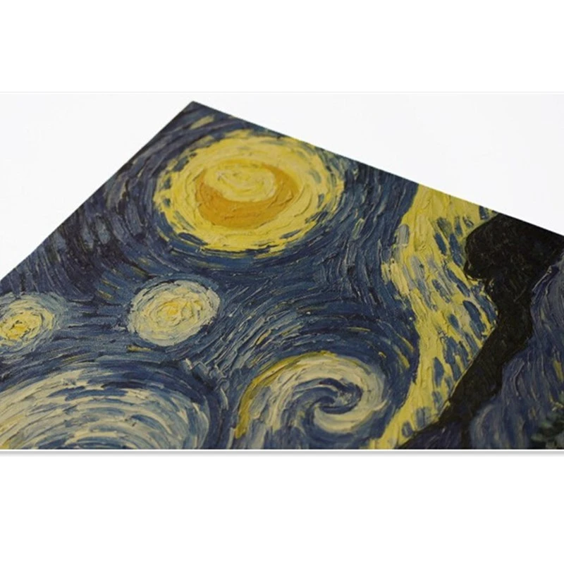 Знаменитая винтажная Картина Ван Гога Звездная ночь фотобумага Настенный декор