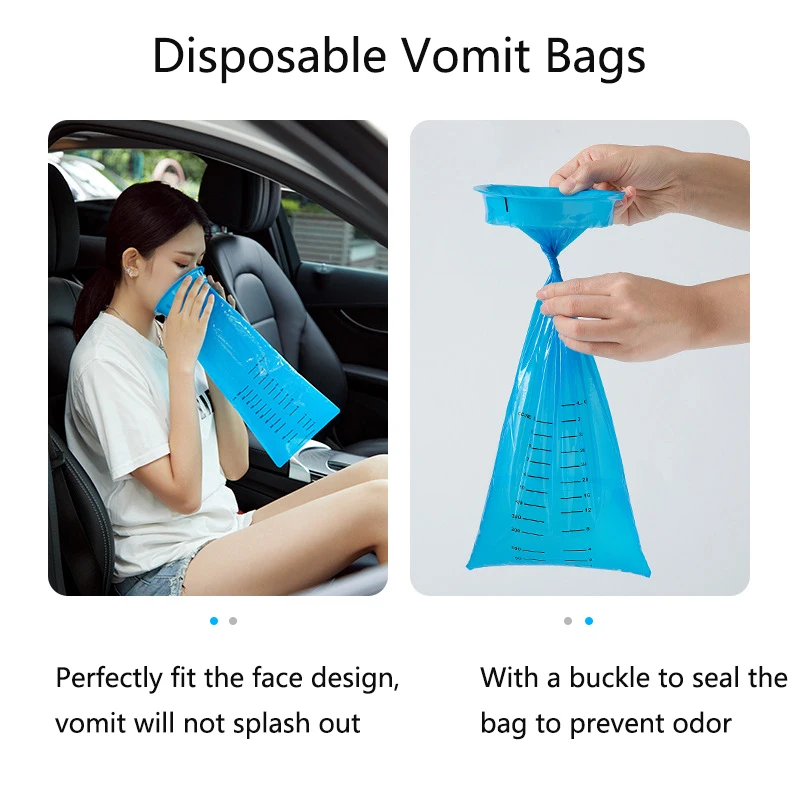 

5pcs Car Sickness Vomit Bag 1000/1500ml Emergency Portable Car Urine Bag Disposable Garbage Bags Anti-odor Storage Bag Organizer