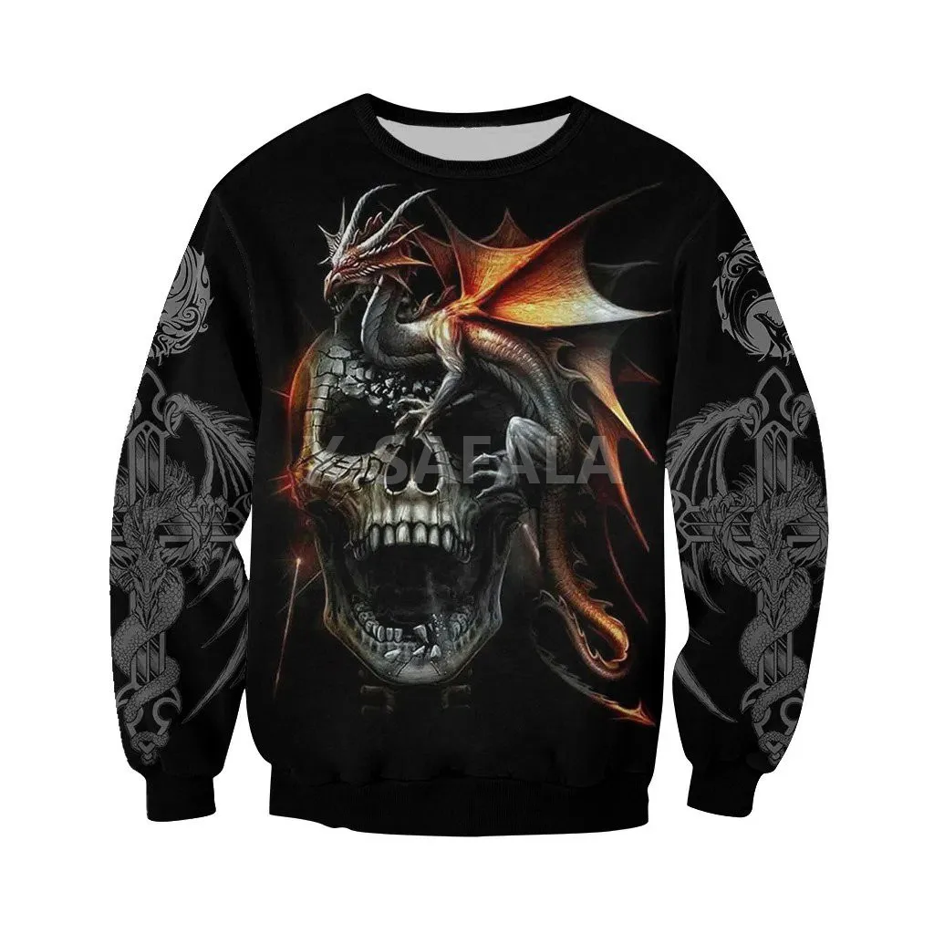 

Dragon Love Skull 3D All Over Print Size XS-7XL Hoodie Man Women Harajuku Outwear Zipper Pullover Sweatshirt Casual Unisex