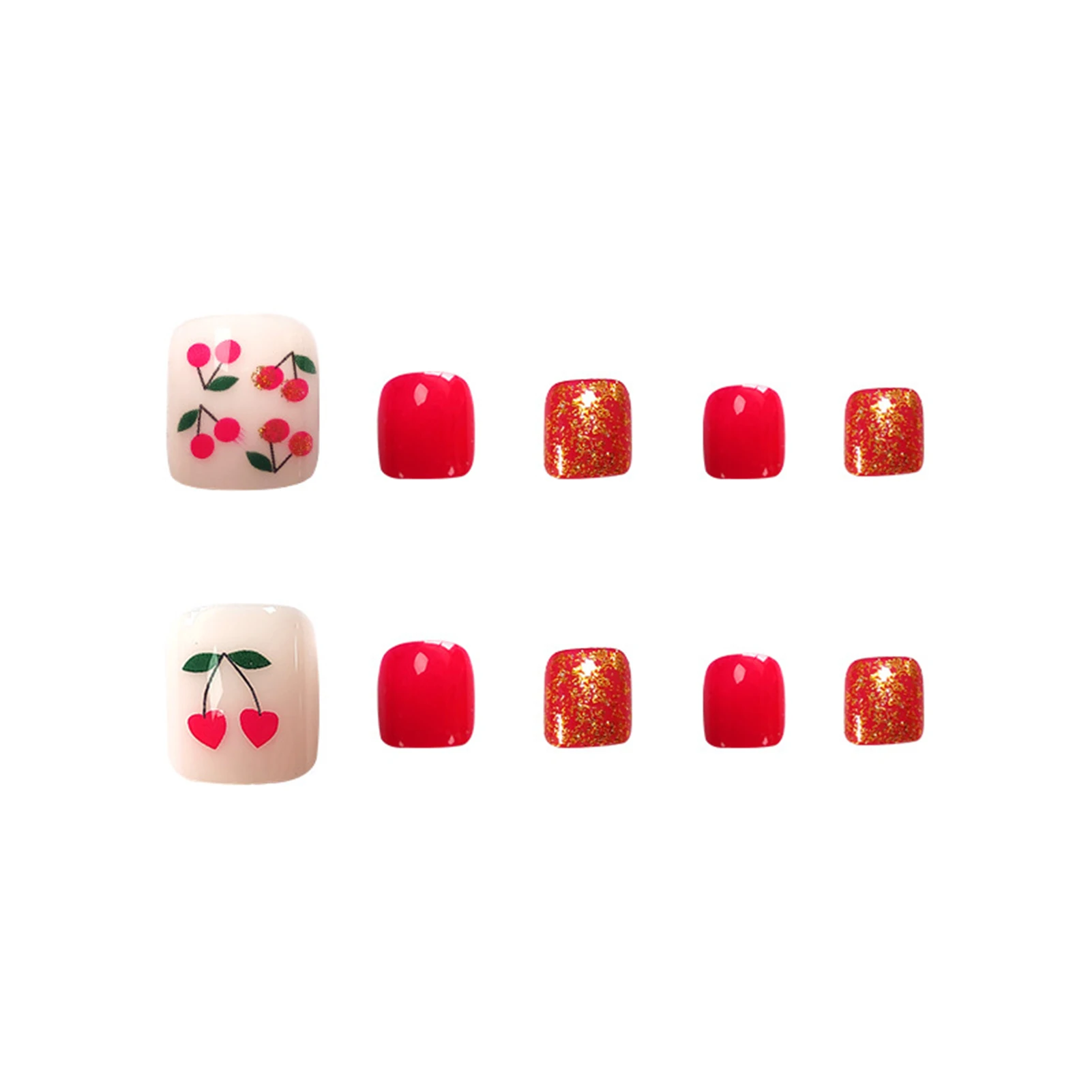 Накладные ногти цвета Бургунди вишня короткий носок наклейки для ногтей готовые