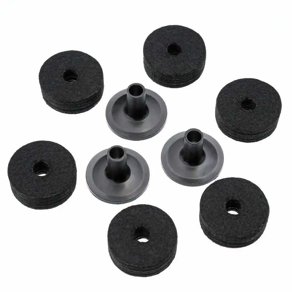 18 шт. Cymbal Сменные аксессуары Cymbal Felts Hi-Hat клатч фетр Hi Hat Cup Войлок Cymbal рукава с основанием барашковые гайки
