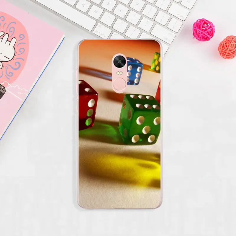 Soft TPU Phone Case for Xiaomi Mi Note 2 3 4 4C 4i 5 5S 5X 6 6X 8 9 SE A1 A2 Plus Lite Pro Bag Hot Games Dice Pattern |