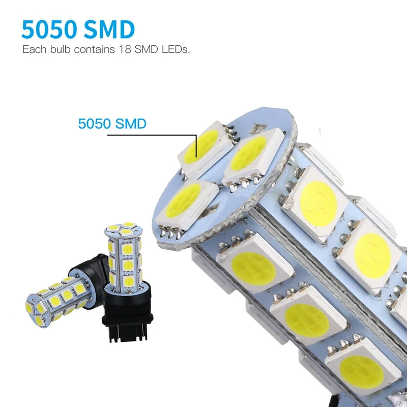 10 шт. светодиодные лампы 3157 3156 18SMD для заднего тормоза/остановки/поворота |