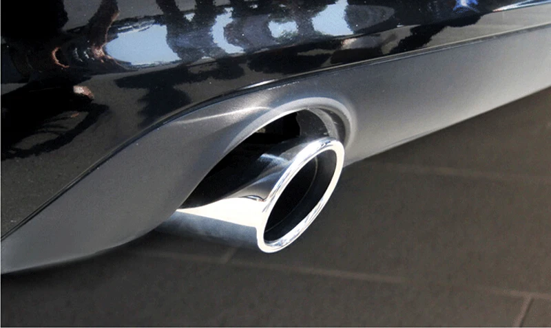 

For Audi A6 C6 C5 2005-2011 Car Accessories Exterior Steel Platinum Car Exhaust Trim Tip Muffler Pipe Tail Throat Pipe 2pcs