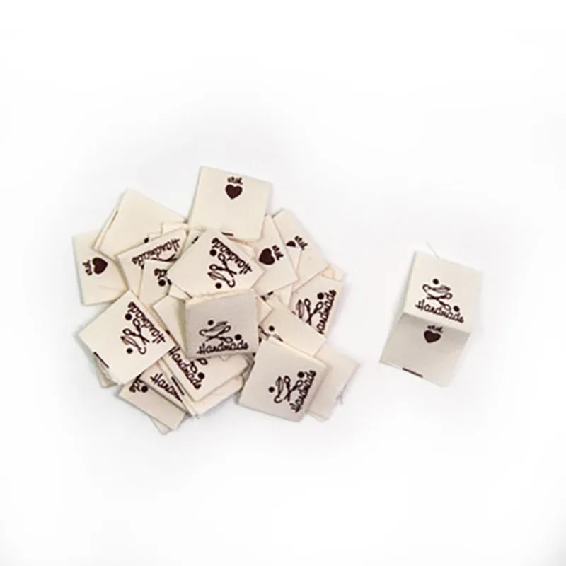 100 шт. этикетка ручной работы тканевые этикетки складные бирки с овечьим бежевым