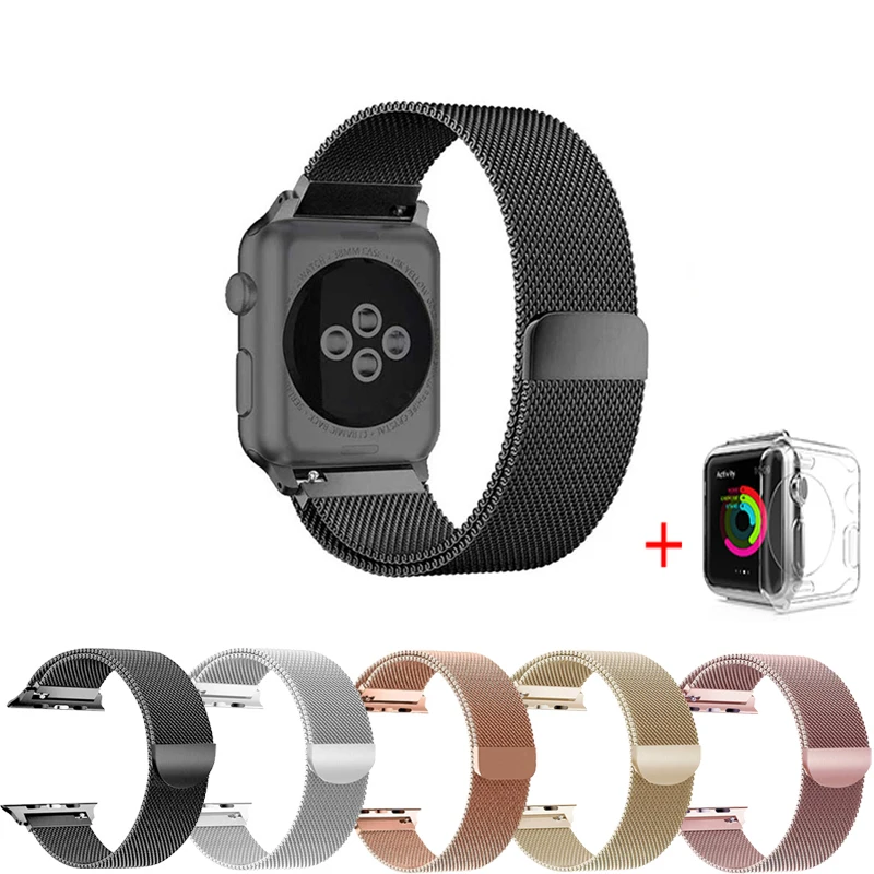 Milanese Loop Bracelet Stainless Steel band For Apple Watch series 1/2/3 42mm 38mm strap for iwatch 4 40mm 44mm watchband | Наручные часы