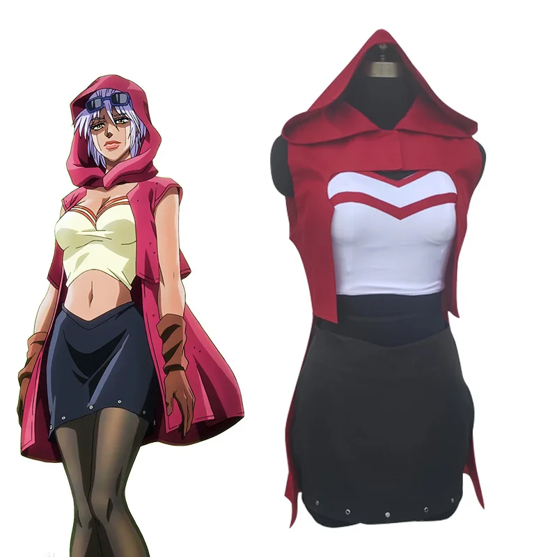 

New Mariah Cosplay Anime Jojo's Bizarre Adventure Character Uniform Halloween Costume for Women