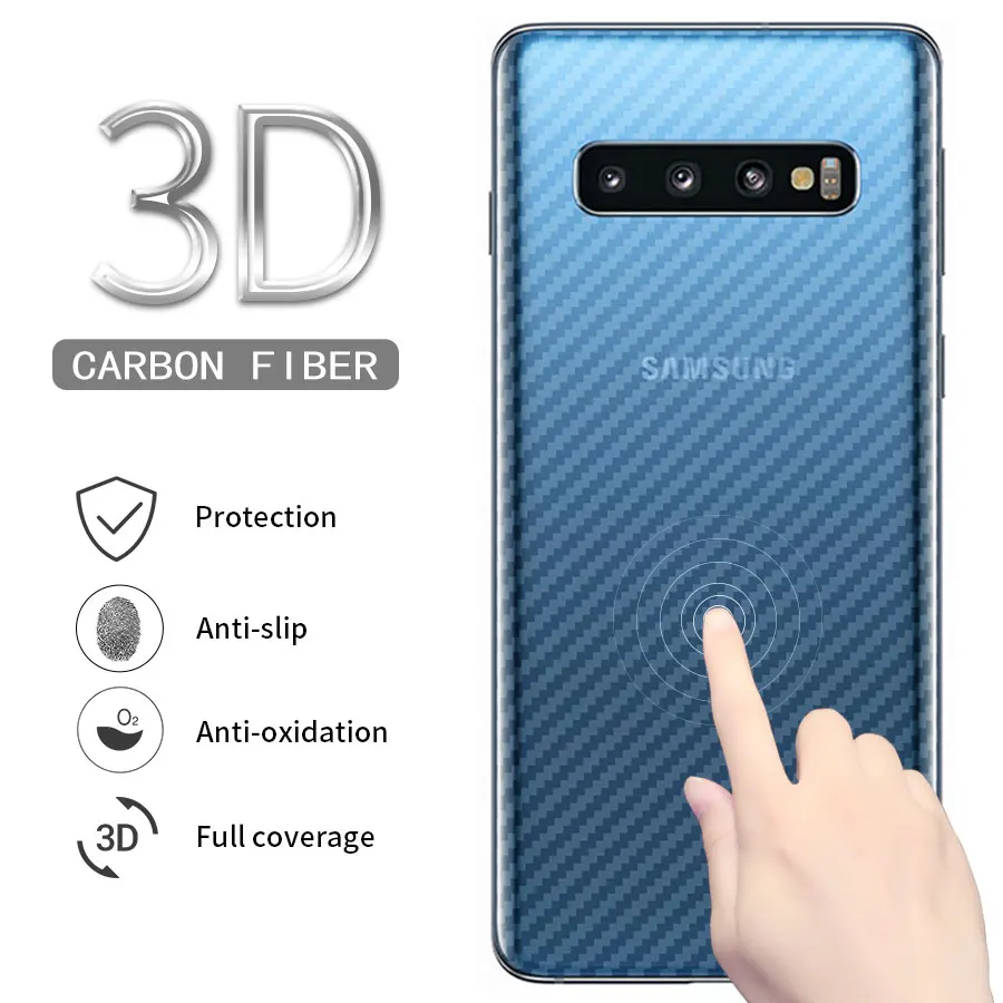 

400pcs Carbon Fiber Back Screen Protector Film Sticker full cover For Samsung Galaxy S10 S9 S8 A8 Plus S10E S20 Ultra Note 9 8