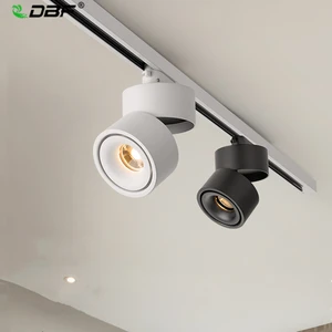 DBF15 Вт 12 Вт 10 Вт 7 Вт рельсовая прибор початка приглушаемая рельсосветильник лампа, светодиодный фонасветильник для рельсового AC85-265V, черныебелые светильник правляющие