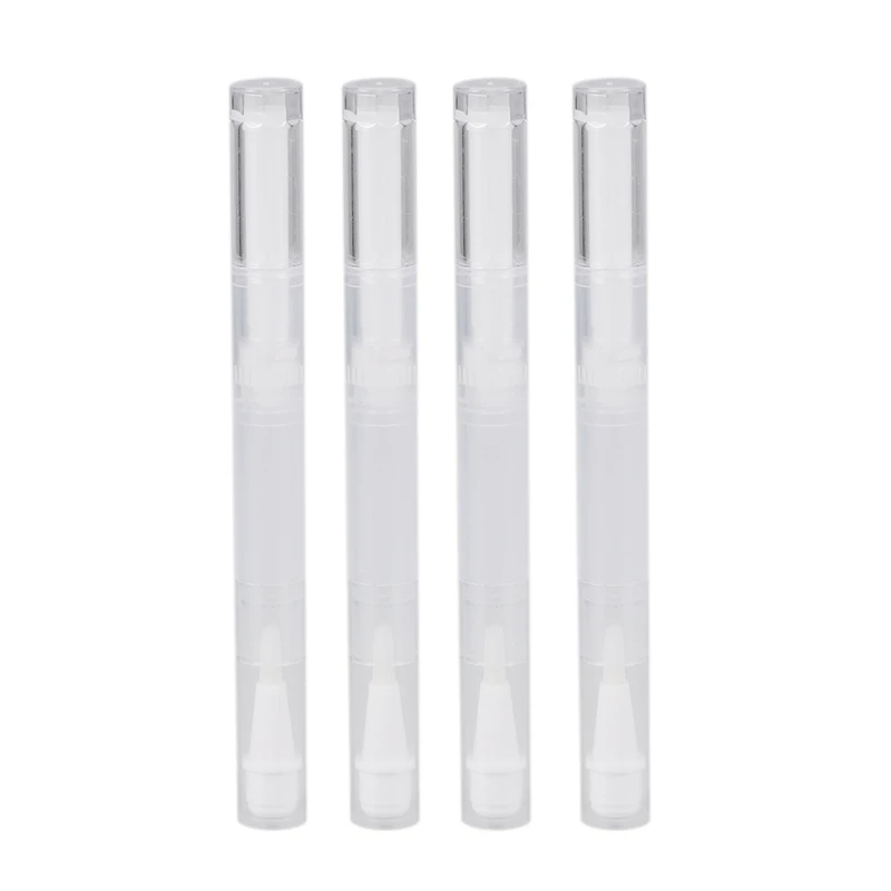 

4 Pcs Empty Nail Oil Pen With Brush Liquid Foundation Multipurpose Refillable Bottles 3Ml Travel Size Cosmetics Holder