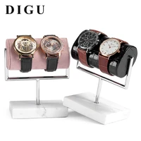 metal leather watch display stand watch table stand watch stand table holder display storage holder marble base