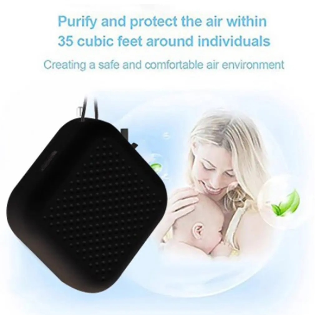 

Air Purifier Wearable Necklace Mini Portable USB Air Purifier Negative Ion Generator Low Noise Air Purifier For Kids Adults