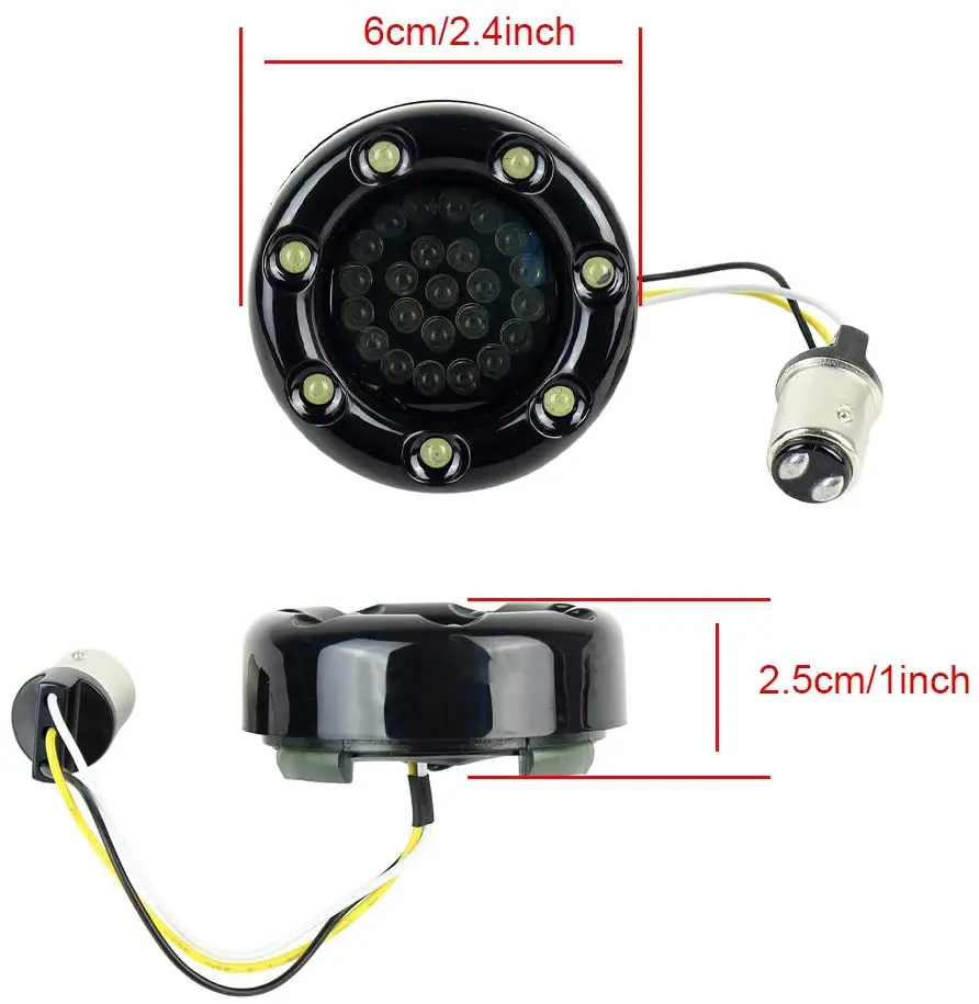 2-дюймовый светодиодный фонарь заднего вида с подсветильник кой в виде пули белый