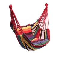 hammock chair hanging swing seat perfect for indoor outdoor home bedroom patio yard deck garden with cushion comfortable