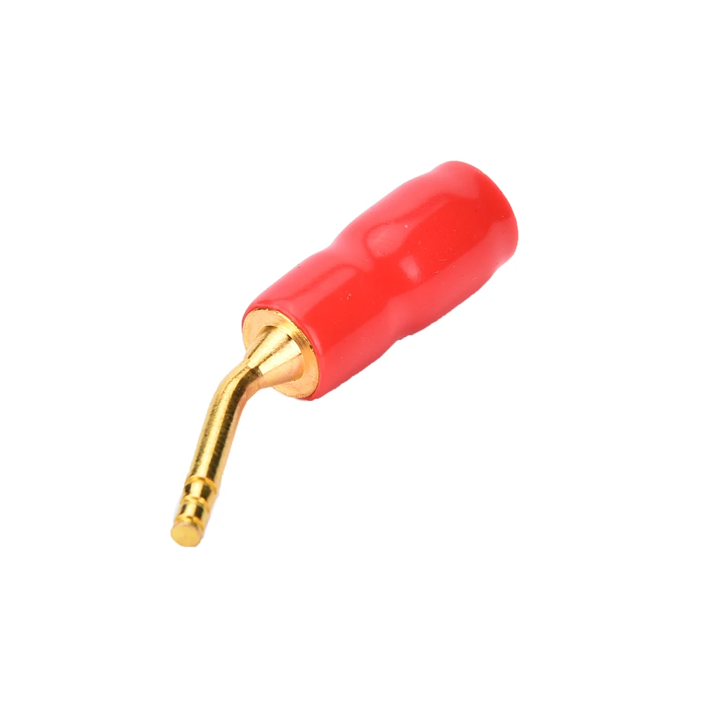 

2PCS 24k Gold Plated Speaker Cable Wire Pin 2mm Banana Plug Screw Lock Connector