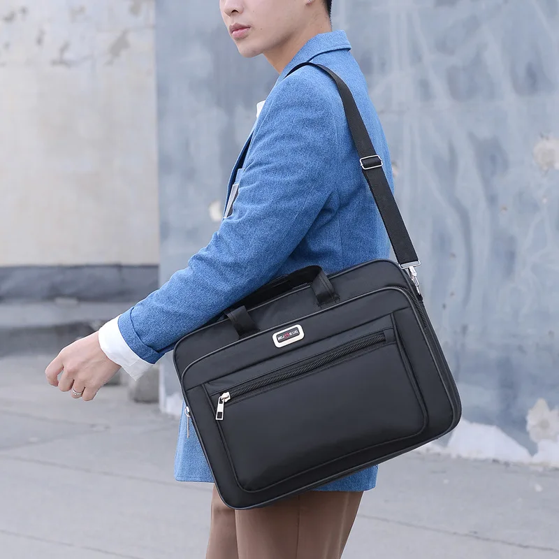 briefcases travel necessary laptop portable a4 document computer storage handbag notebook organizer shoulder zip bag accessories free global shipping