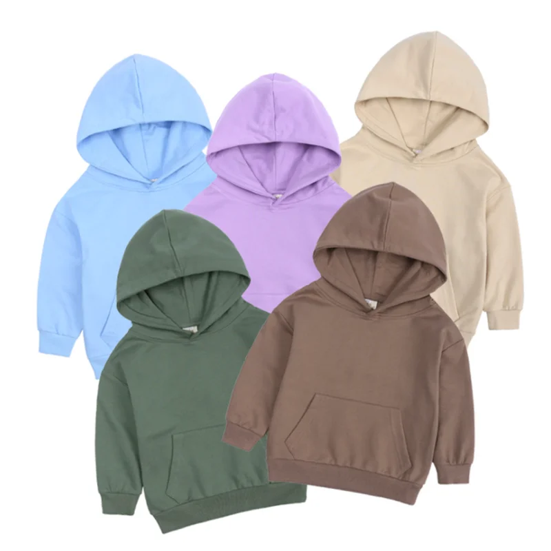 

Kids Clothes Boys Hoodies Autumn Winter New Casual Solid Long Sleeve Sweatshirts for Girl Cotton Thicken Children's Clothing