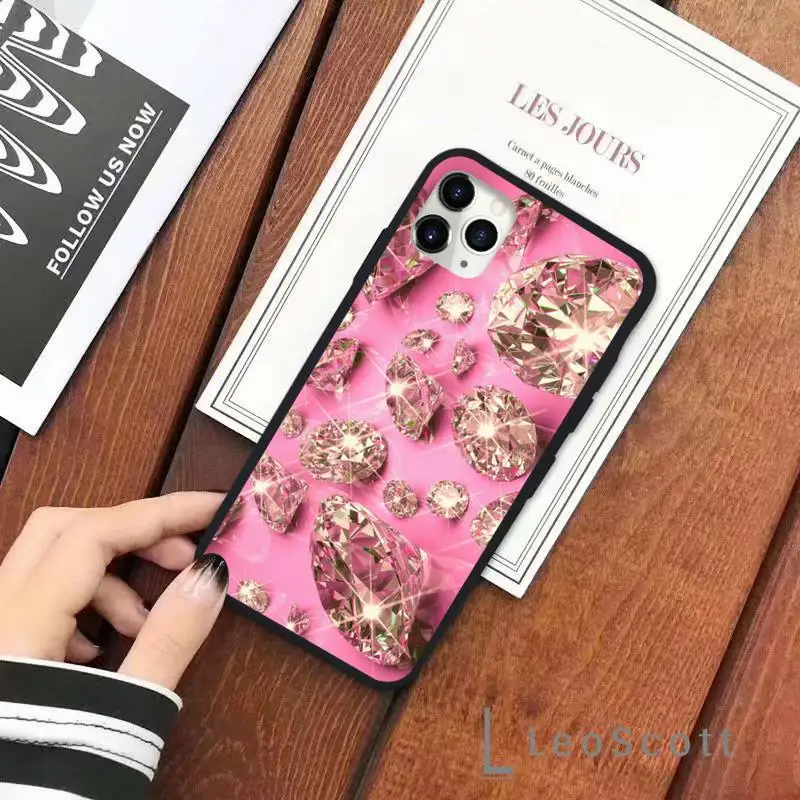 

beautiful diamonds Phone Case for iPhone 11 12 pro XS MAX 8 7 6 6S Plus X 5S SE 2020 XR Soft silicone