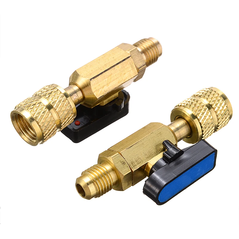 

3pcs 3 Color Straight Ball Valves HVAC Charging Hoses Brass Refrigerant R410A Valves For Home Applications Parts