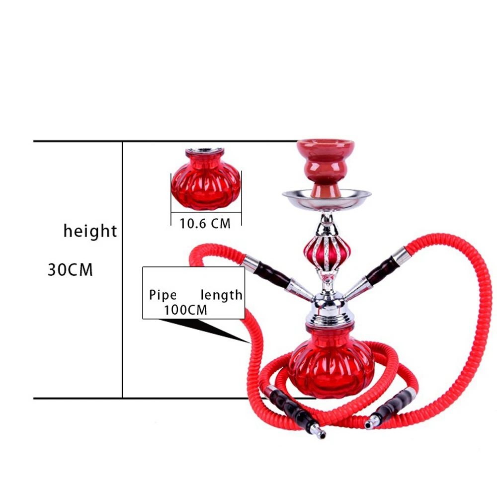 Двойной шланг для кальяна DEJAYA набор путешествий наргиле с чашей металлические